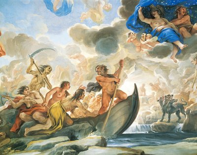 Figure of Charon (detail) by Luca Giordano