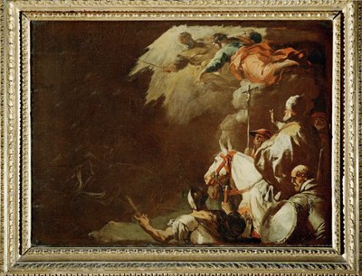 Pope Leo the Great Faces Attila the Hun Bozzetto by Luca Giordano