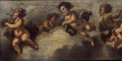 Putti disporting (left-hand detail) by Luca Giordano