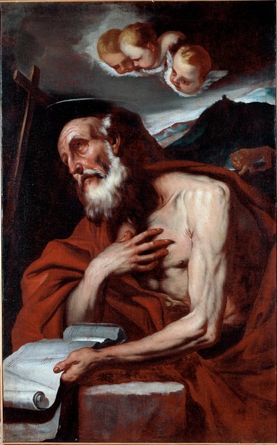 Representation of Saint Jerome by Luca Giordano