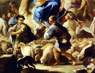 Sheep and Shepherds, (detail) from Rebecca