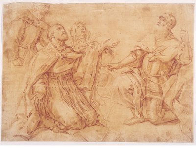 Sts Augustine, Nicholas of Tolentino, Teresa and William by Luca Giordano