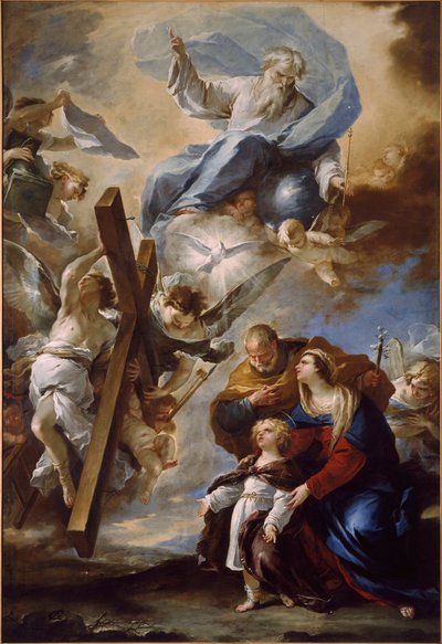 The Holy Family with the Symbols of the Passion by Luca Giordano