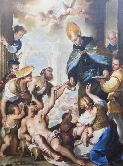 The Alms of St Thomas of Villanova by Luca Giordano