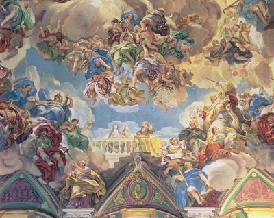 Triumph of the Hapsburgs (lower section of ceiling) by Luca Giordano