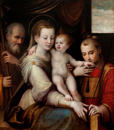 The Holy Family and St. Stephen, c.1560 by Luca Longhi