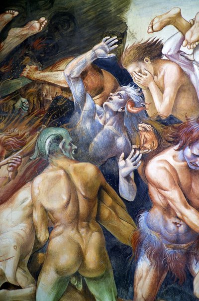Damned in Hell, from Last Judgment Fresco Cycle by Luca Signorelli