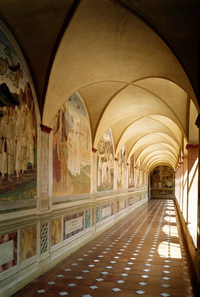 Inside View of the Benedictine Abbey of Monte Oliveto Maggiore in Siena by Luca Signorelli