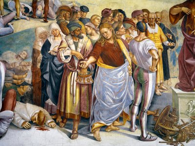Sermon and Deeds of the Antichrist (detail) by Luca Signorelli
