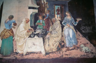 St Benedict Reprimanding Two Monks Who Have Violated the Rule by Luca Signorelli