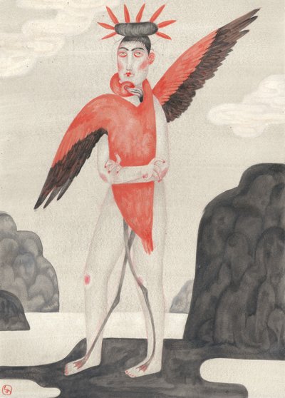 Flamingo Dream Figure by Luca di Napoli