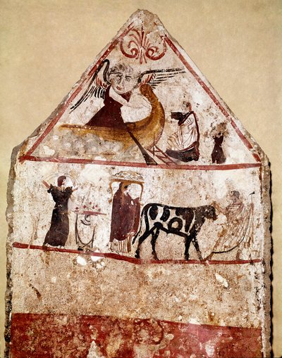 A Bull Leads on the Altar of the Sacrifice by Lucanian School