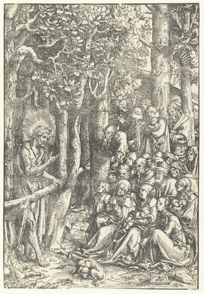 John the Baptist Preaching to People by Lucas Cranach