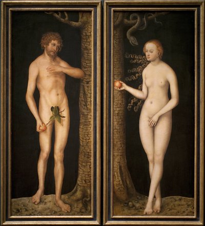Adam and Eve by Lucas Cranach
