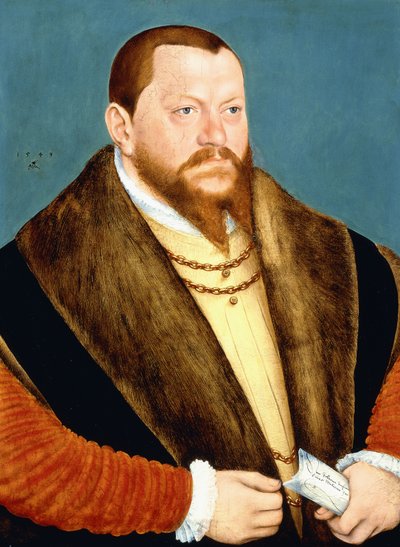 Portrait of Duke Augustus of Saxony by Lucas Cranach