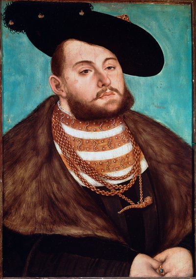 Portrait of John Frederic II the Magnanimous, elector of Saxony by Lucas Cranach