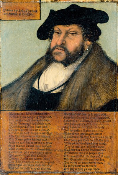 Portrait of John the Steadfast, Elector of Saxony by Lucas Cranach