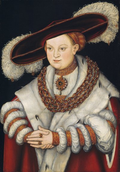 Portrait of Magdalena of Saxony, Wife of Elector Joachim II of Brandenburg by Lucas Cranach