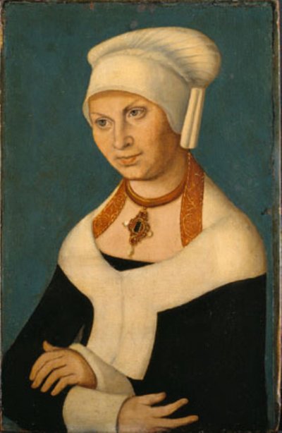 Portrait of the Duchess Barbara of Saxony, 1478-1534 (wife of George the Bearded) by Lucas Cranach d.Æ.