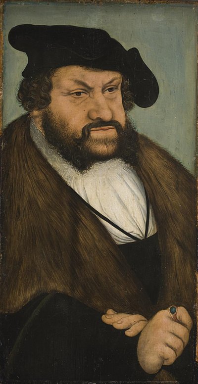Portrait of the Elector John the Steadfast of Saxony (1468-1532) by Lucas Cranach d.Æ.