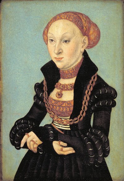 Portrait of the Electress Sibyl of Saxony (1510-1569) by Lucas Cranach d.Æ.