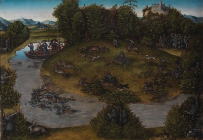 The Stag Hunt of the Elector Frederic the Wise of Saxony by Lucas Cranach d.Æ.