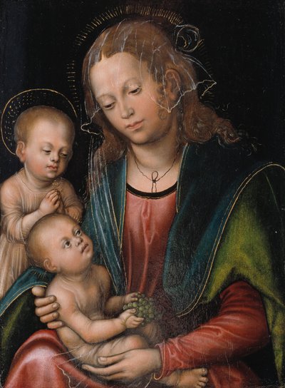 Virgin and Child Adored by the Infant St John by Lucas Cranach d.Æ.