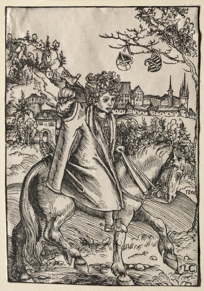 A Boy on Horseback by Lucas Cranach the Elder