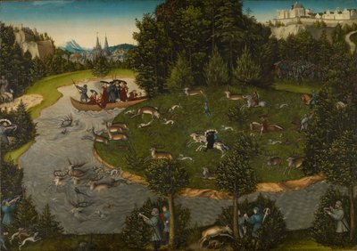 A Stag Hunt with the Elector Friedrich the Wise by Lucas Cranach the Elder