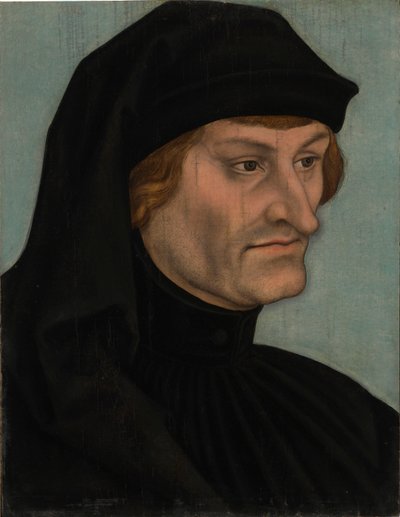 Portrait of Rudolph Agricola - Portrait of Geiler von Keisersberg by Lucas Cranach the Elder