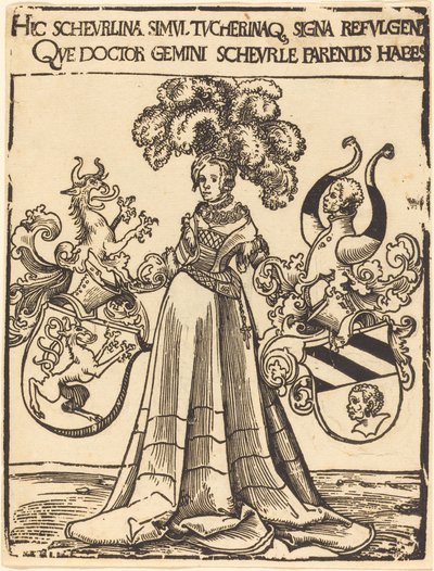 Bookplate of Scheurl and Tucher by Lucas Cranach the Elder