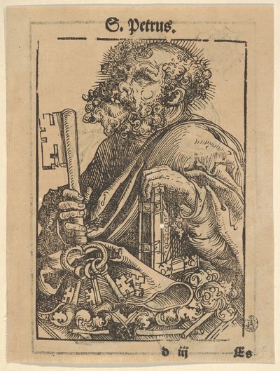 Bust of Saint Peter, from the Large Series of Wittenberg Reliquaries, verso: Martin Luther by Lucas Cranach the Elder