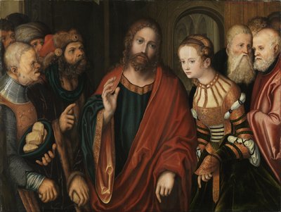 Christ and the Woman Taken in Adultery by Lucas Cranach the Elder