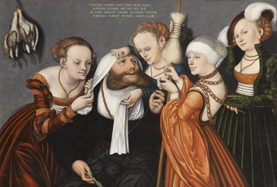 Hercules at the Court of Omphale by Lucas Cranach the Elder