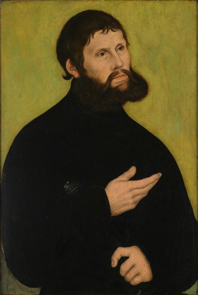 Portrait of Martin Luther as Junker Jörg by Lucas Cranach the Elder