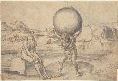 Hercules Relieving Atlas of the Globe by Lucas Cranach the Elder