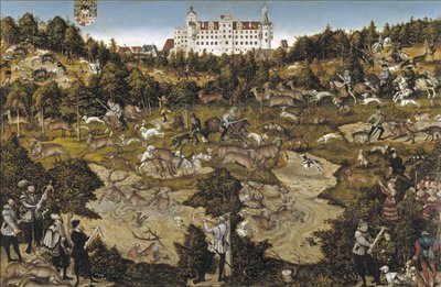 Hunt in Honour of Emperor Charles V at Torgau Castle by Lucas Cranach the Elder