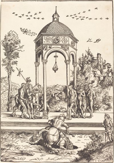 Marcus Curtius Plunging into the Chasm by Lucas Cranach the Elder