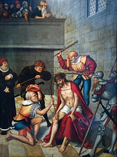 Passion Cycle - Christ Being Crowned with Thorns by Lucas Cranach the Elder