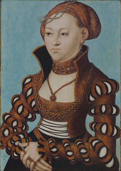 Portrait of Princess Maria of Saxony with Bridal Crown by Lucas Cranach the Elder