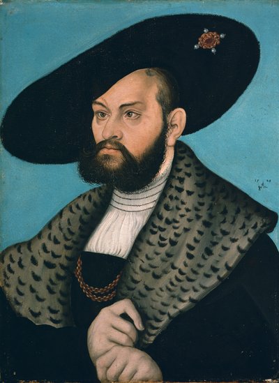 Portrait of Albert Margrave of Brandenburg-Ansbach, Duke of Prussia by Lucas Cranach the Elder