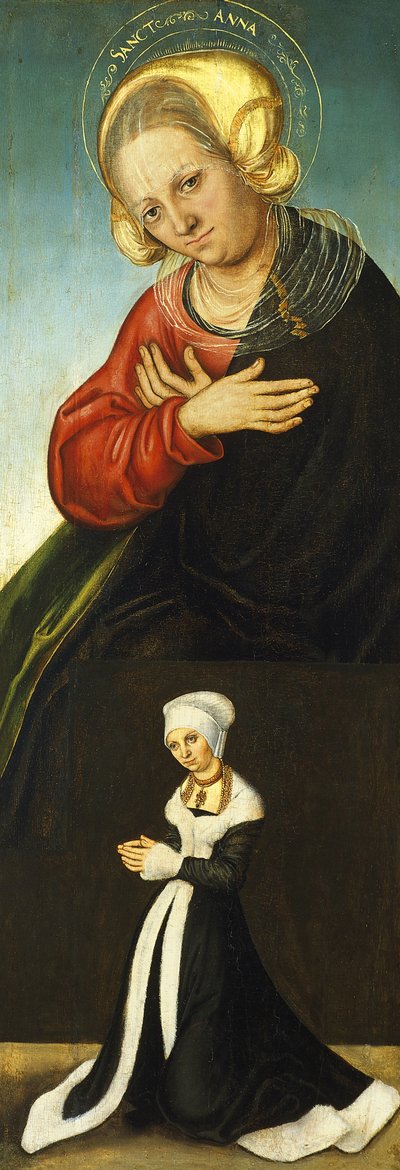 Saint Anne with the Duchess Barbara of Saxony as Donor by Lucas Cranach the Elder