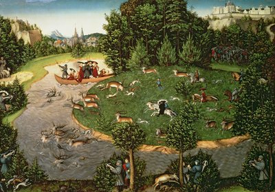 Stag Hunt of Elector Friedrich III the Wise by Lucas Cranach the Elder