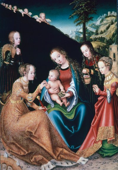 The Mystic Marriage of St Catherine by Lucas Cranach the Elder