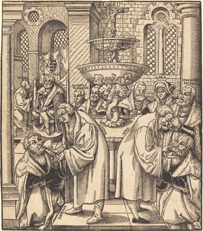 The Reformers Luther and Hus Giving Communion to the Princes of the House of Saxony by Lucas Cranach the Elder