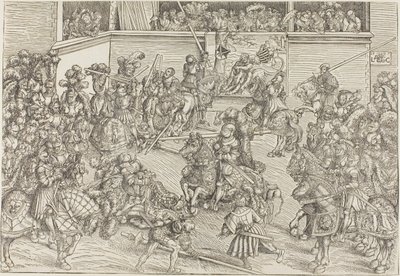 The Second Tournament with a Tapestry Showing Samson and the Lion by Lucas Cranach the Elder
