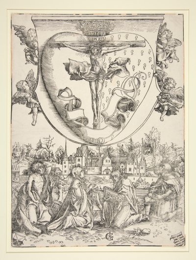 The Virgin, Saint John, Saint Lawrence, and Saint Roch with the Arms of the Sacred Heart by Lucas Cranach the Elder