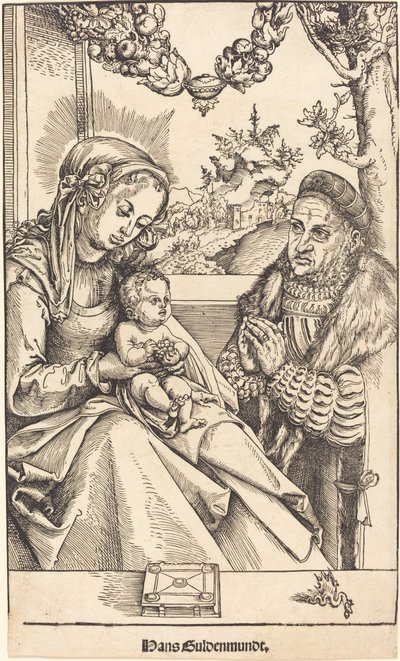 The Virgin and Child Adored by Frederic the Wise of Saxony by Lucas Cranach the Elder