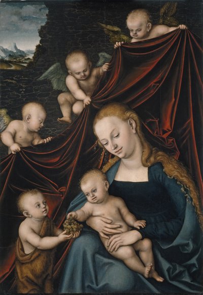 The Virgin and Child with Saint John and Angels by Lucas Cranach the Elder