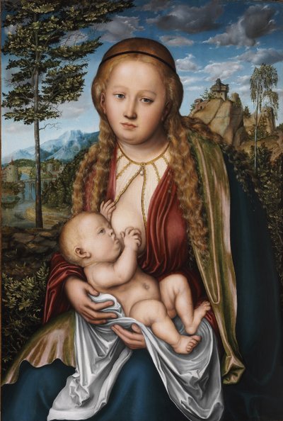 The Virgin Suckling the Child by Lucas Cranach the Elder